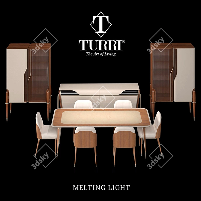 Elegant Melting Light Collection by Turri 3D model image 1
