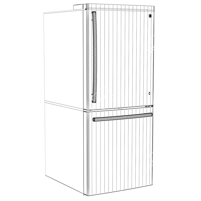 Efficient GE ENERGY STAR Fridge 3D model image 3