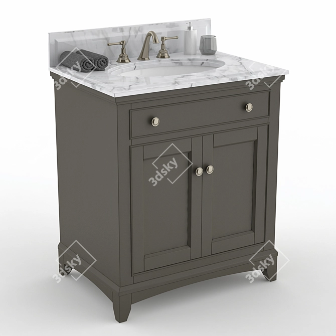 Contemporary Fairmont Smithfield Vanity 3D model image 1