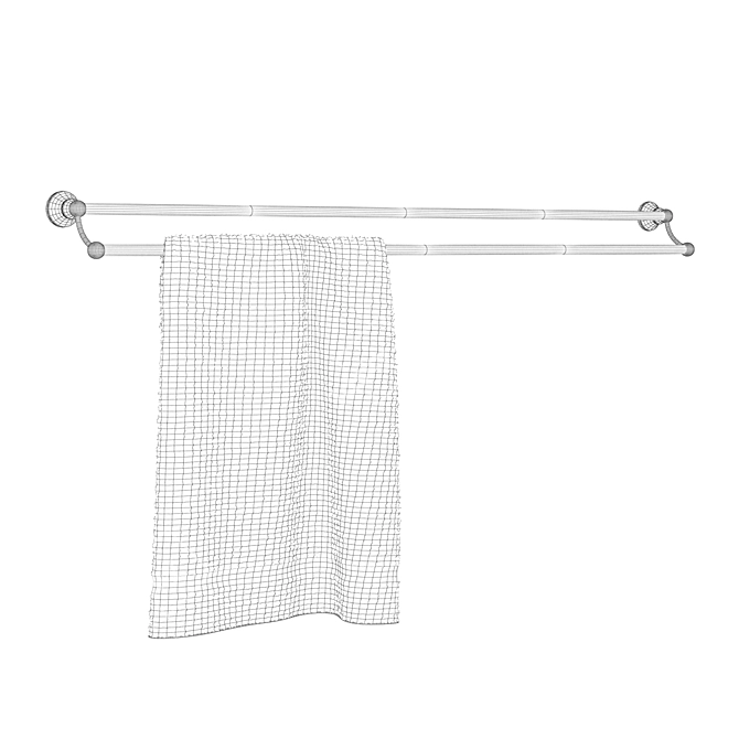Seattle Double Bar Towel  High-Quality 3D Model 3D model image 3