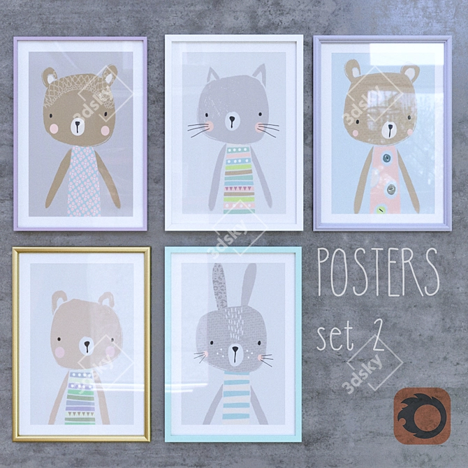 Dynamic Posters Bundle 3D model image 1