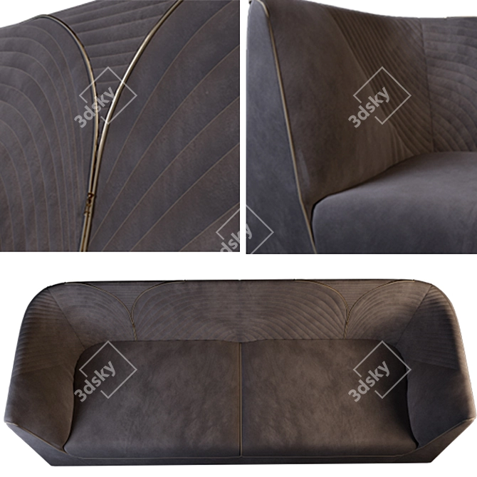 Elegant Vittoria Sofa 3D model image 2