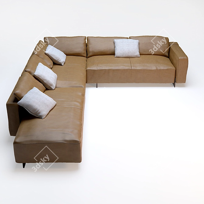 Bullit Corner Sofa Set: Comfort and Style 3D model image 2