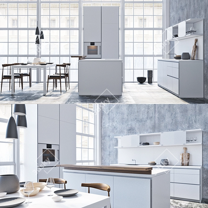 Sleek and Stylish Kitchen Solutions: Bulthaup b1 3D model image 1