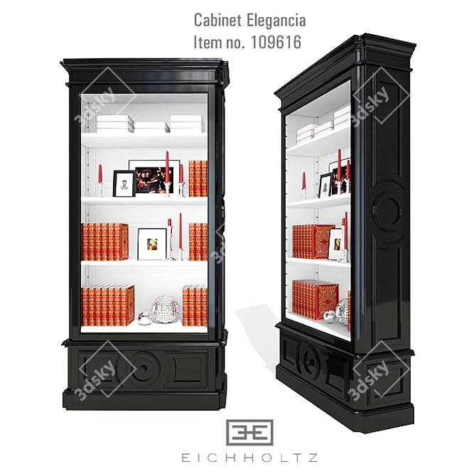 EICHHOLTZ Cabinet Elegancia: Elegant, Spacious, Timeless 3D model image 1