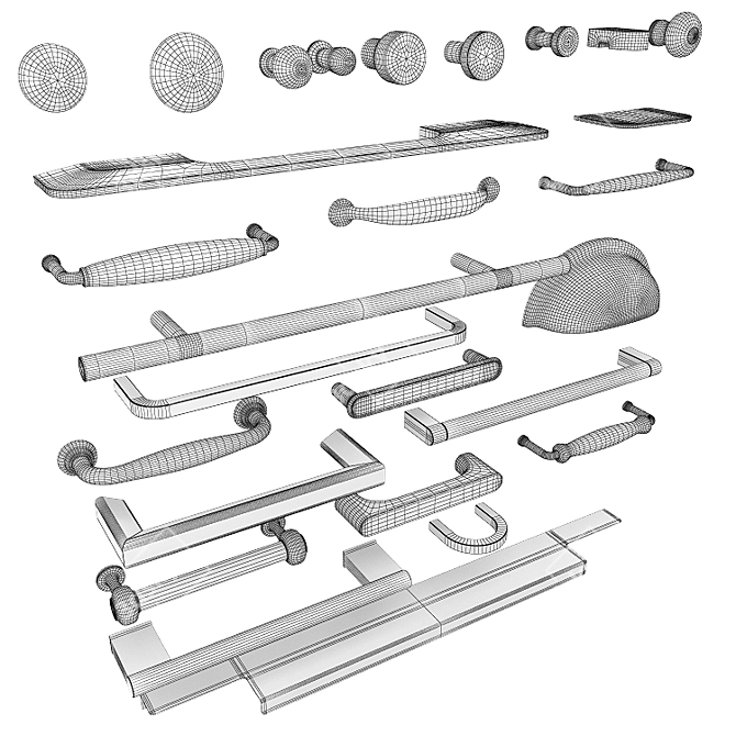 IKEA Cabinet & Wardrobe Door Handles 3D model image 3