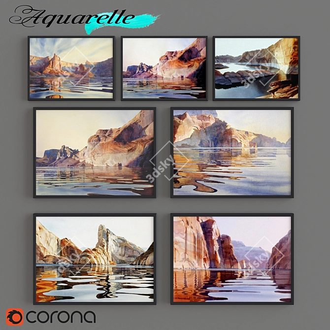 Aquarelle Part 25 - Rocky Shores 3D model image 1