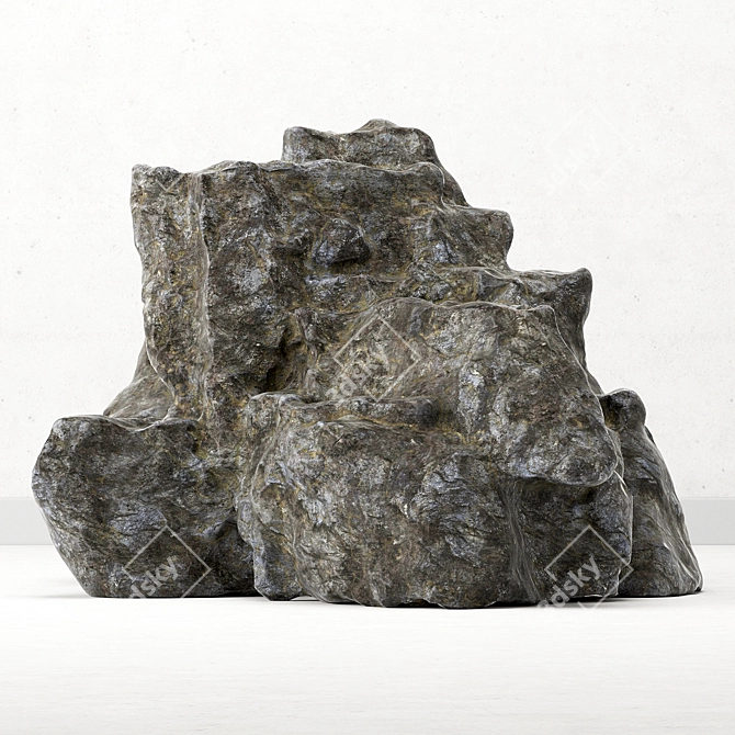 River Rock 3D Models: High-Quality Textures 3D model image 1