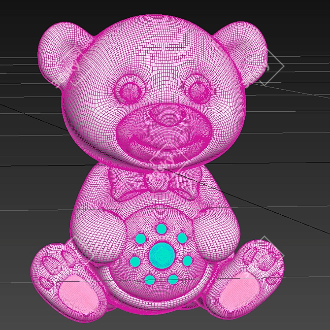 Cuddly Bear Plush Toy 3D model image 3