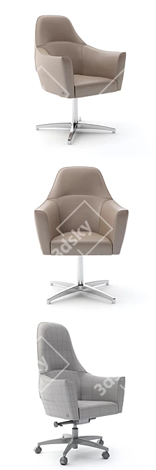 Smania Magnum Lock 225 Biblo: Elegant Italian Desk, Chair & Lamp Set 3D model image 3