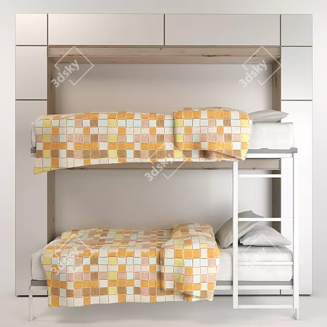 Kids Bed Transformer with Storage 3D model image 1