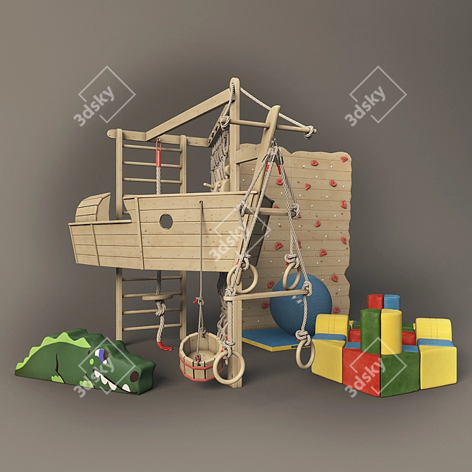 Crocodile Play Module 3D model image 2