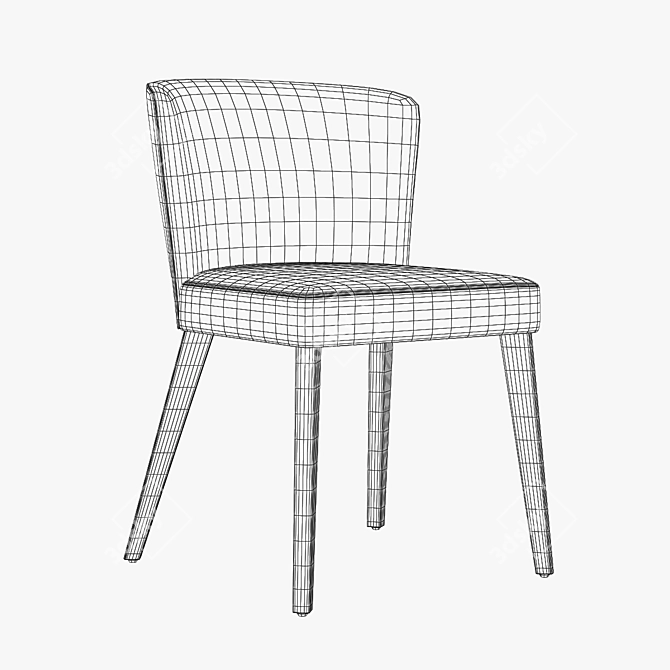 Elegant Eva's Chair: Stylish and Comfortable 3D model image 3