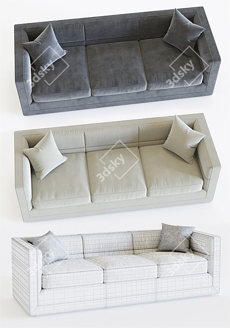 Luxurious Adonia Sofa by Eichholtz 3D model image 2