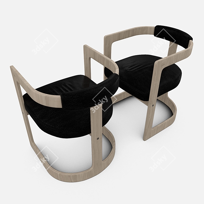 Elegant Kelly Wearstler Dining Chair 3D model image 2