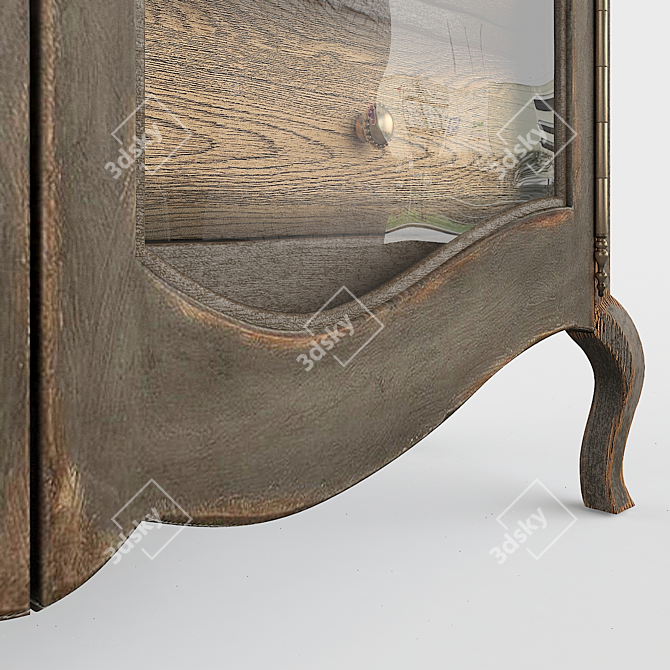 Elegant Arabella Display Cabinet 3D model image 3