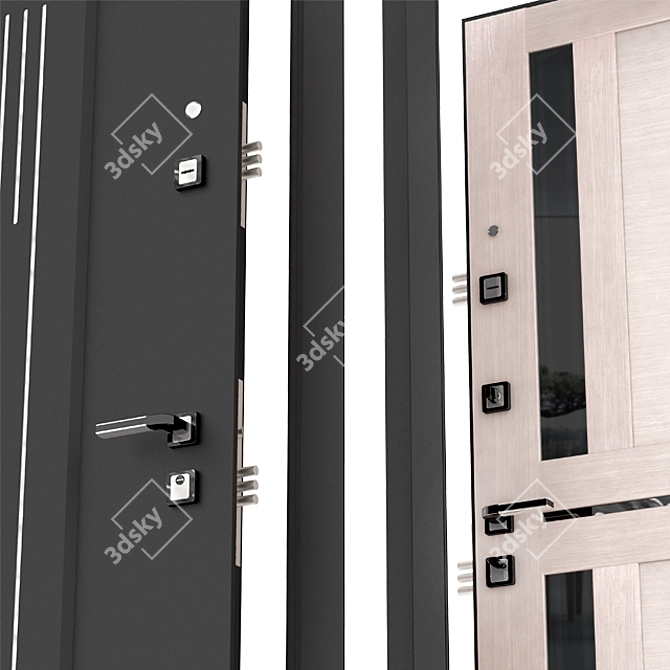 Dresden Steel Door: Premium Quality 3D model image 2