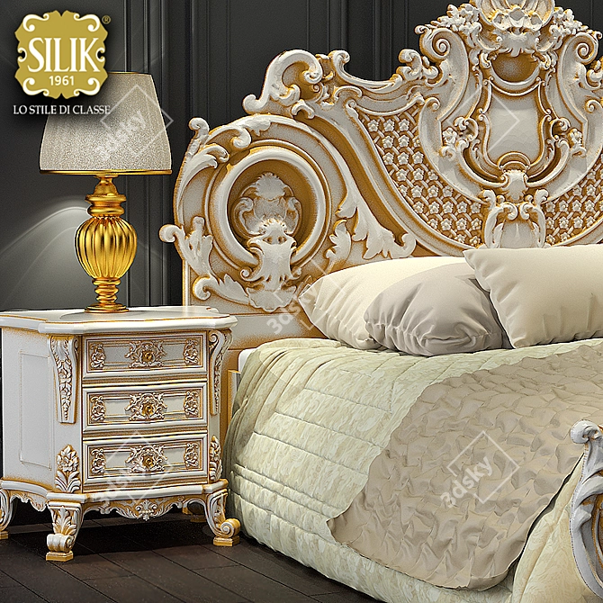 Elegant Silik Niobe Bed 3D model image 2