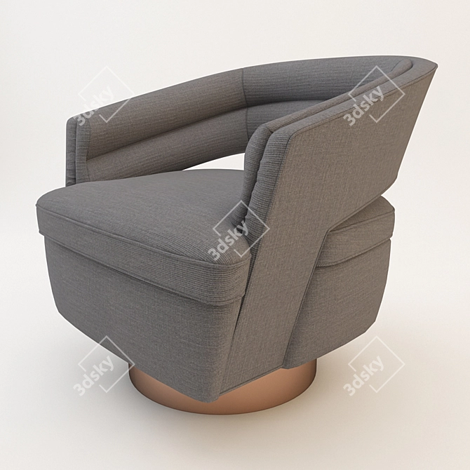 Elegant Russel Armchair 3D model image 1