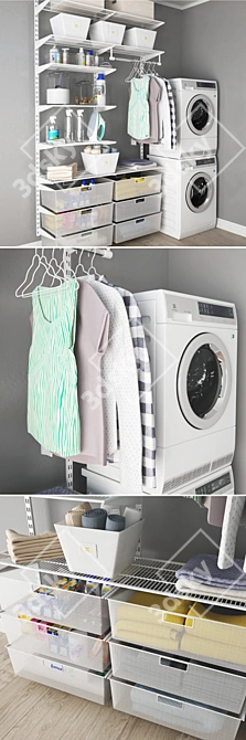 ELECTROLUX Laundry: Washing & Drying Machine Combo 3D model image 2