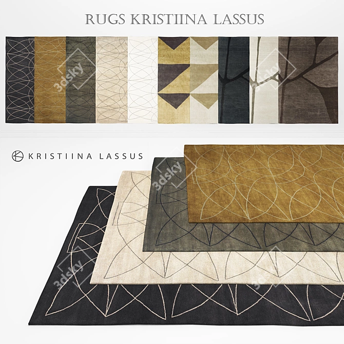 Luxury Nordic Rugs Collection 3D model image 1