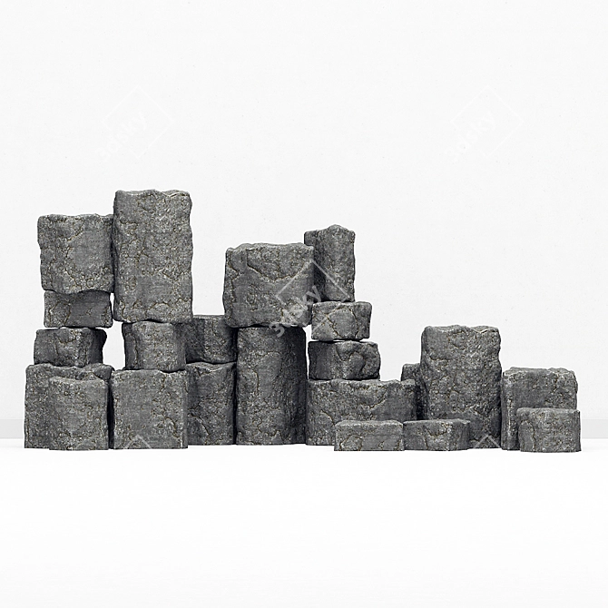 Rockstone: High Quality 3D Rock Model 3D model image 1