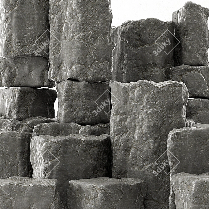 Rockstone: High Quality 3D Rock Model 3D model image 2