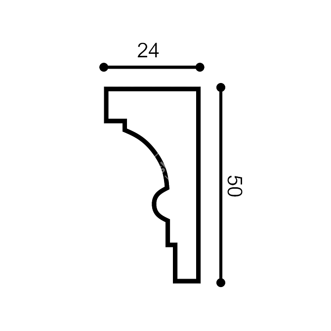 Elegant K-116 Crown Molding 3D model image 2