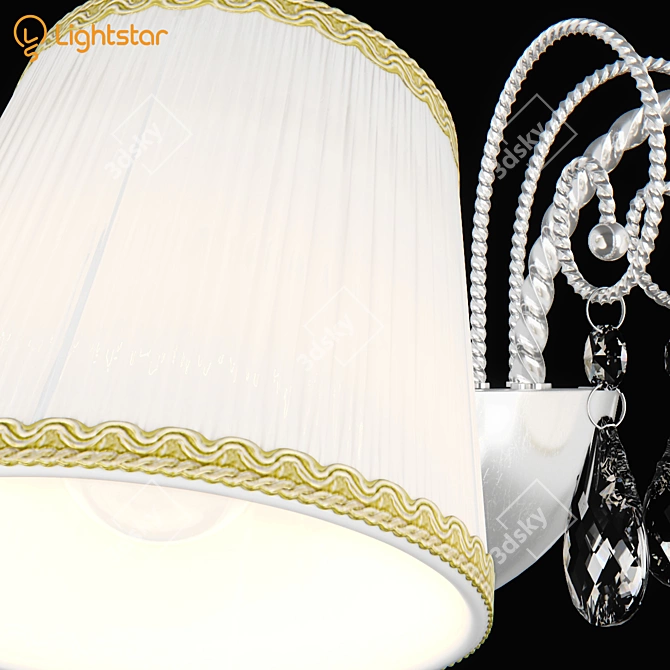 Esedra Lightstar Crystal Wall Sconce 3D model image 2