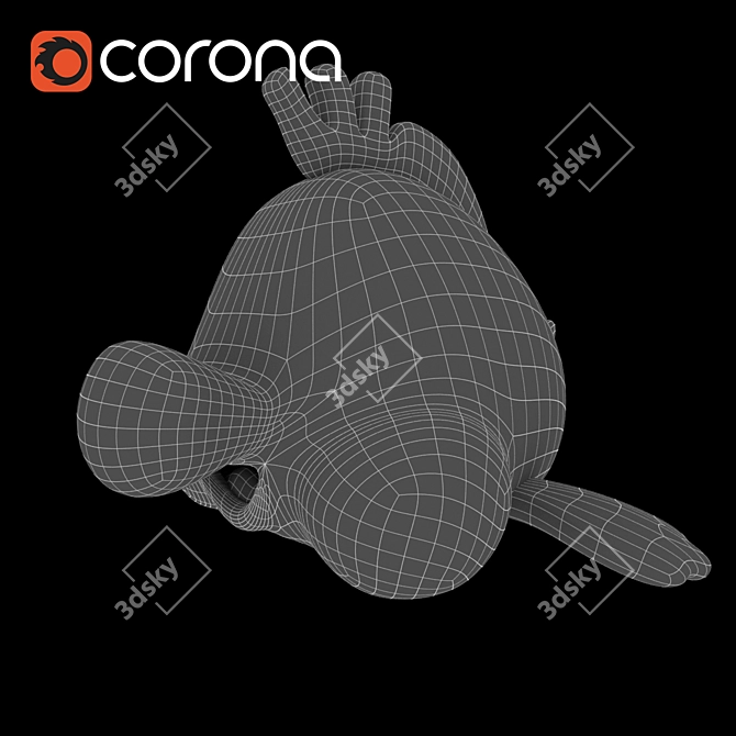 Flounder Plush Toy from "The Little Mermaid 3D model image 3