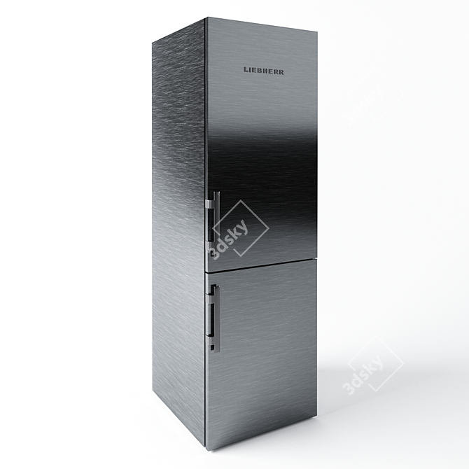 Sophisticated LIEBHERR Fridge 3D model image 2