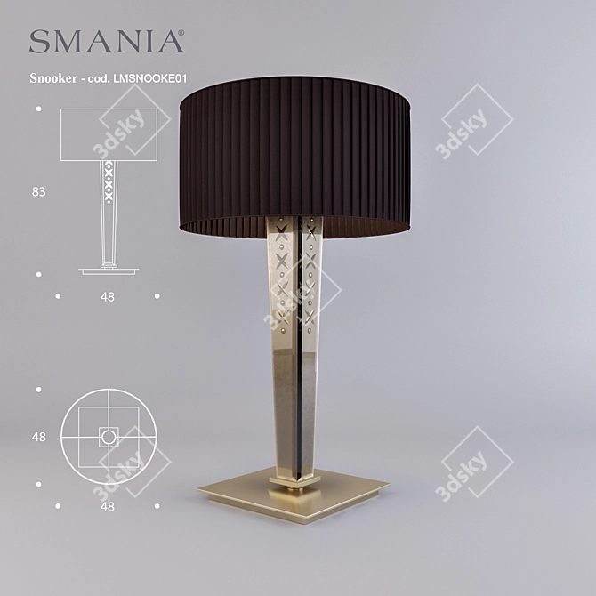 Vintage Style Snooker Table Lamp 3D model image 1