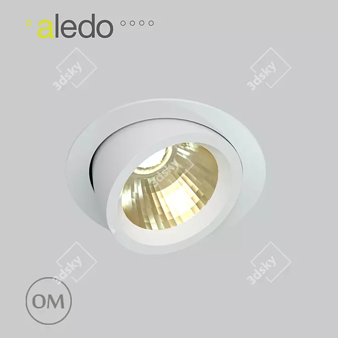 Sleek 41W MUV LED Spotlight 3D model image 1