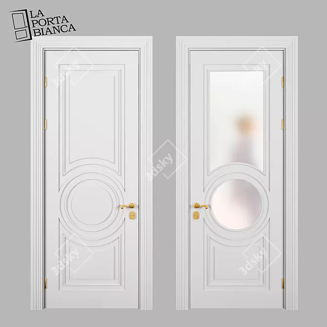 Elegant Catherine Interior Door 3D model image 1