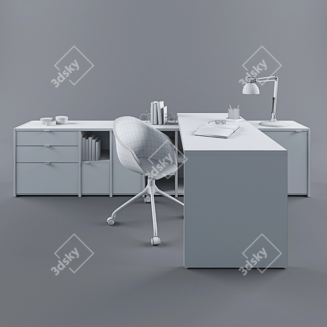 Modern Workspace Copenhagen: Stylish and Functional 3D model image 3