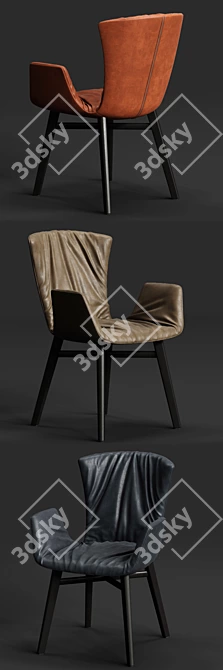Elegant DRAENERT Armchair and Table 3D model image 2