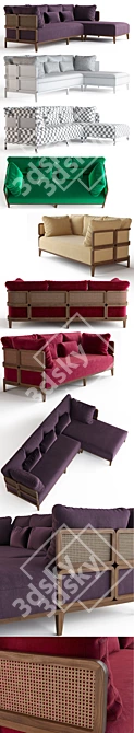 Promenade by Philippe Nigro: Luxurious Sofas & Chaise 3D model image 3