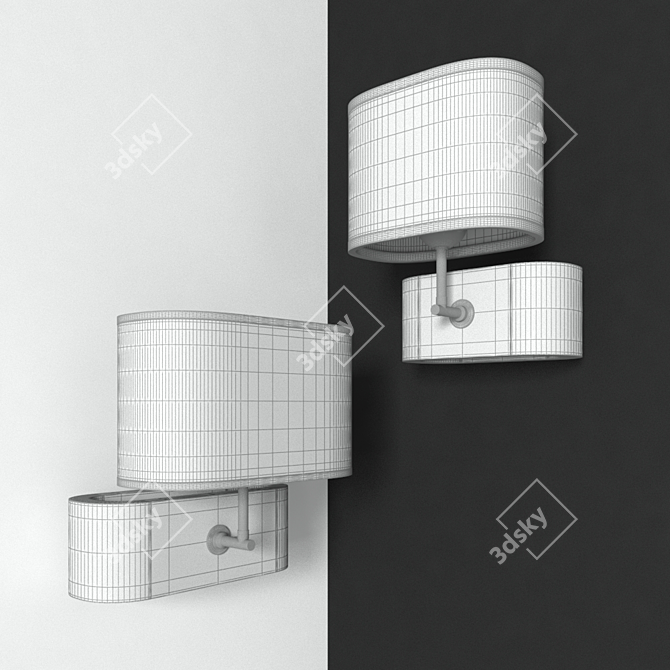 Lussole Nulvi Wall Sconce: Modern Elegance with Articulating Design 3D model image 2