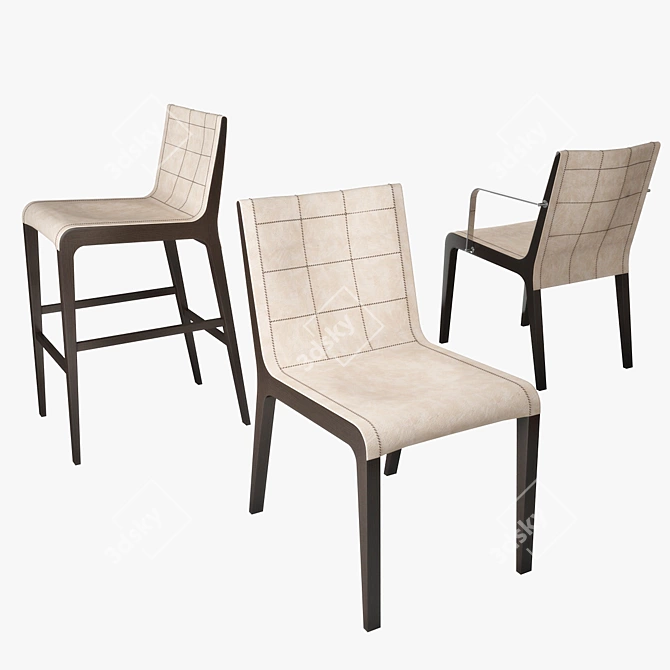 Tosca Collection Chairs: Style and Comfort 3D model image 2