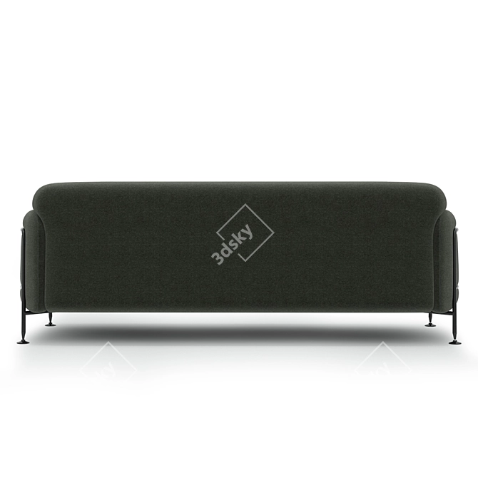 Mega 3-Seater Sofa with Decor Knots 3D model image 3