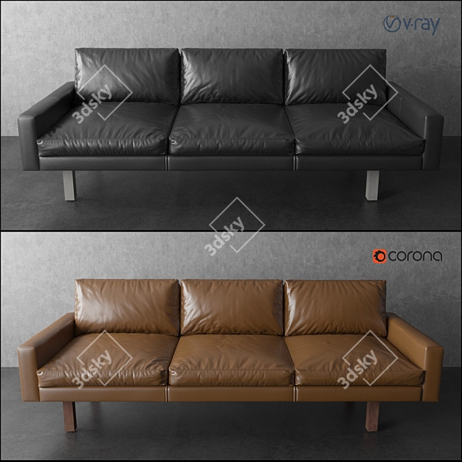 Contemporary Standard Felix Sofa 3D model image 1