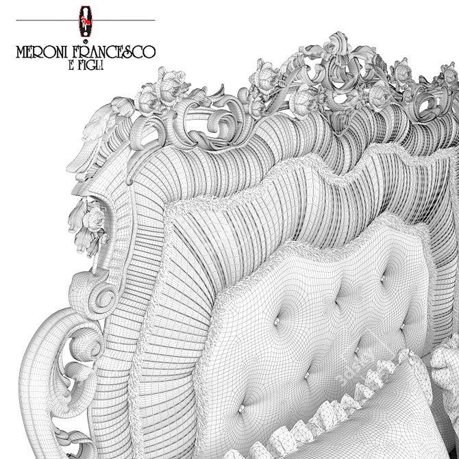 Amanda Bed: Luxurious Comfort for Your Bedroom 3D model image 2
