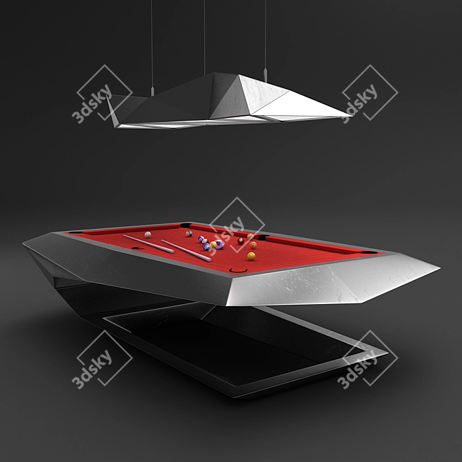 Crystal Billiards Table 3D model image 2