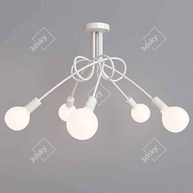 Elegant Ceiling Luminaire CL026 3D model image 2