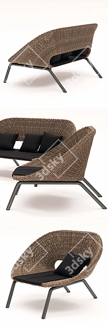 Loa Blooma Sofa and Armchair Set 3D model image 2