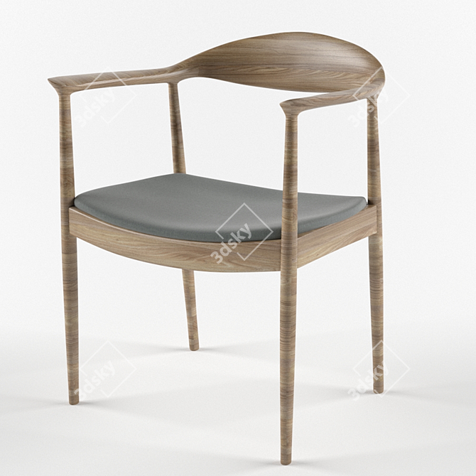 Title: Hans Wegner Kennedy Armchair 3D model image 1