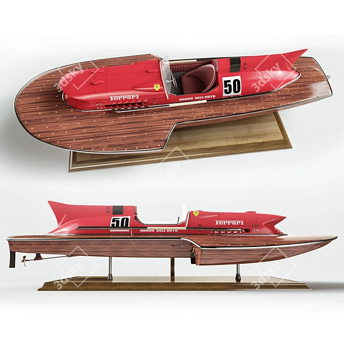 Vintage Thunderboat Replica 3D model image 2