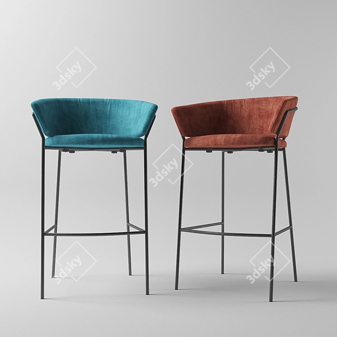 Italian Jazz Chair 3718 - Stylish and Sleek 3D model image 1