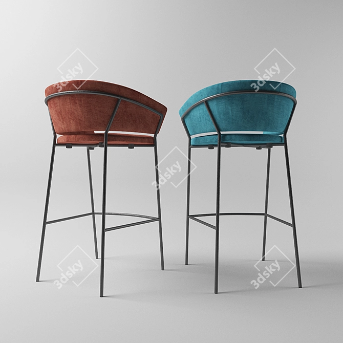 Italian Jazz Chair 3718 - Stylish and Sleek 3D model image 3