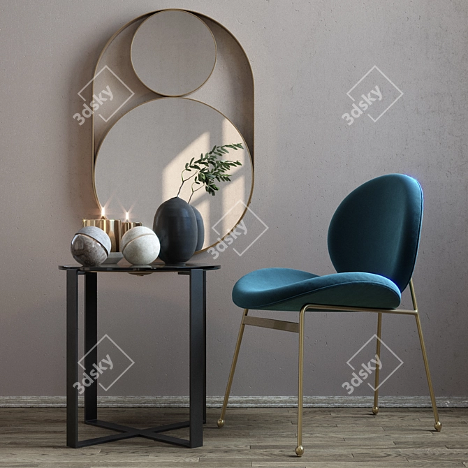 West Elm Collection: Jane Dining Chair, Levon Side Table, Celestial Wall Mirror and More! 3D model image 1